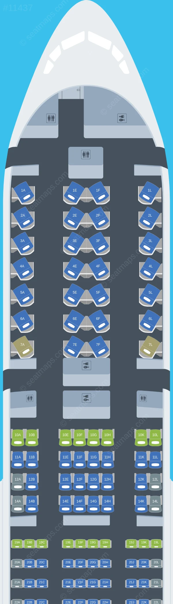 Air France Boeing 777-200ER V.3 seatmap preview