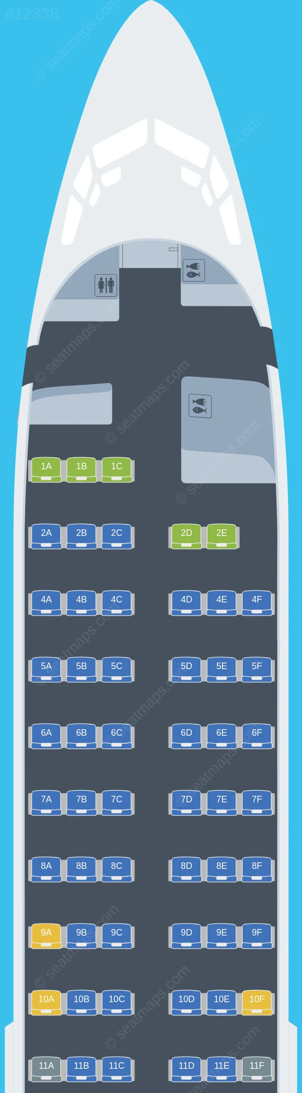 AlMasria Universal Airlines Boeing 737-400 seatmap preview