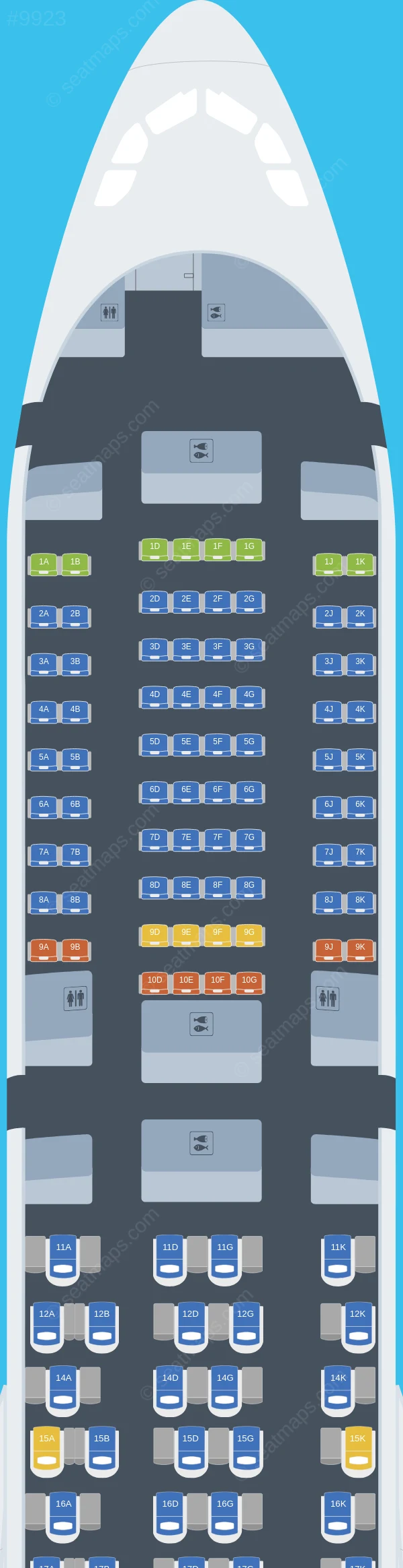 Swiss Airbus A340-300 V.2 seatmap preview