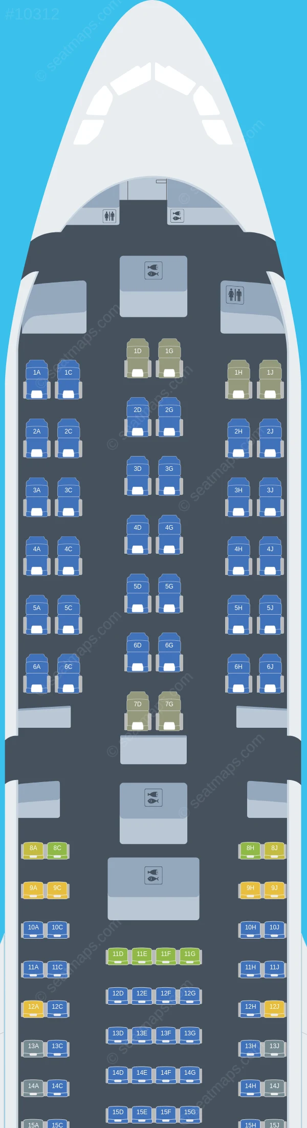 AirAsia Airbus A330-300 V.2 seatmap preview