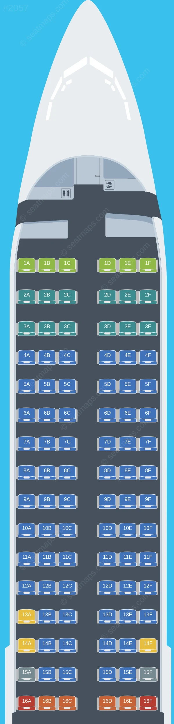 SpiceJet Boeing 737-900 ER seatmap preview