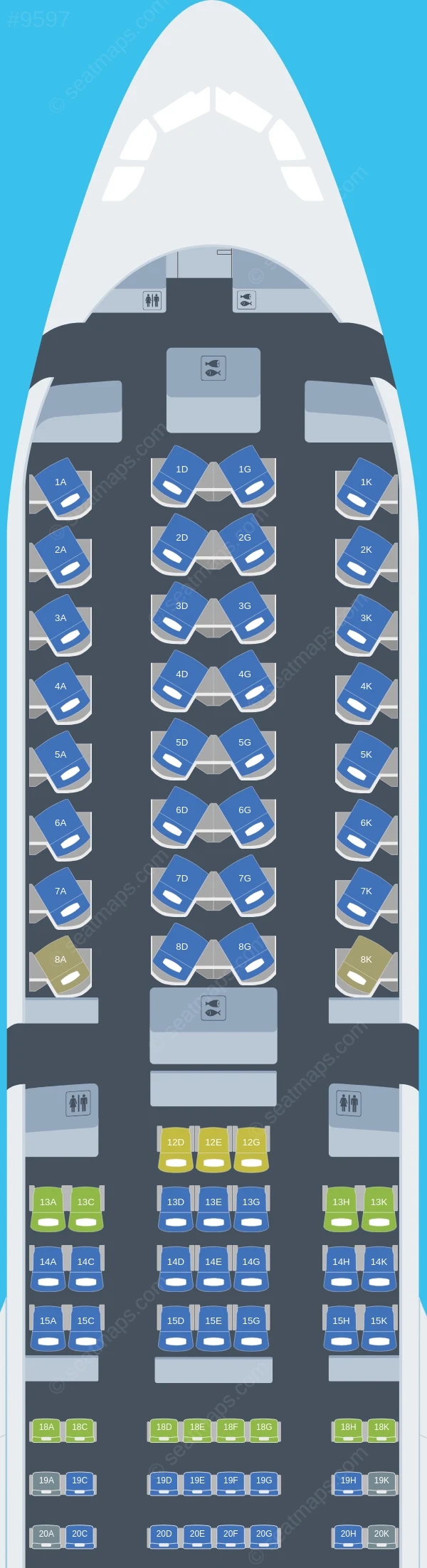 Air Canada Airbus A330-300 V.1 seatmap preview