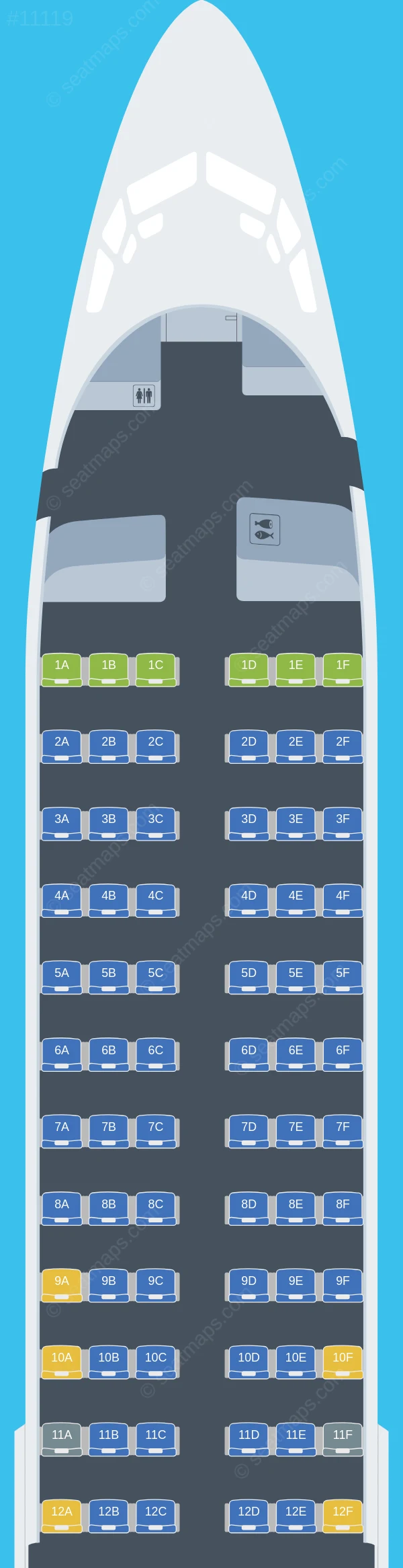 Solaseed Air Boeing 737-800 V.2 seatmap preview