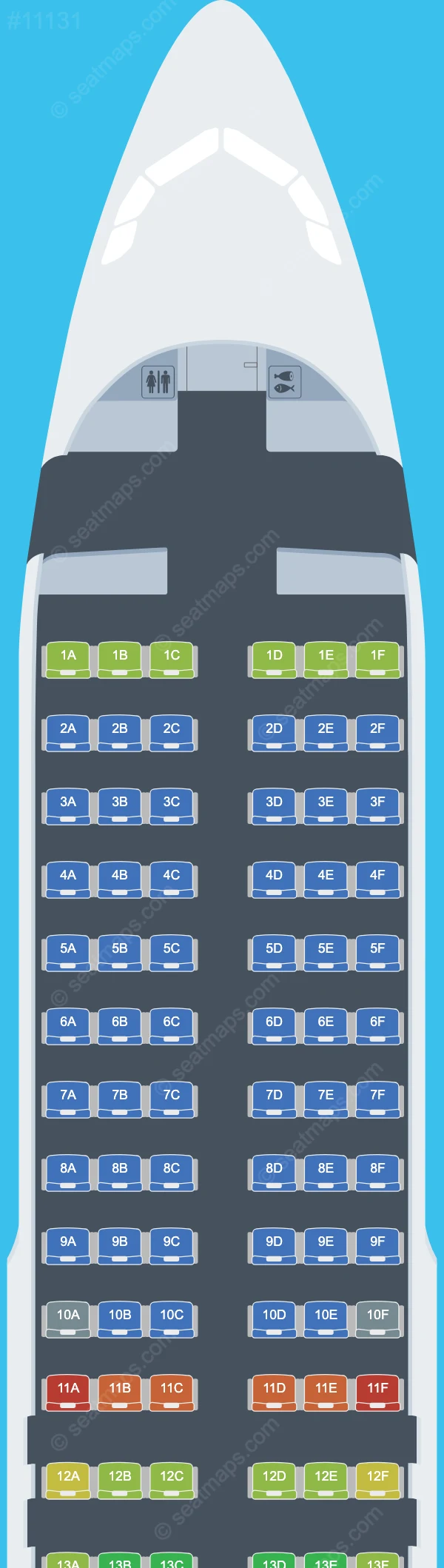 Network Aviation Airbus A320-200 V.2 seatmap preview