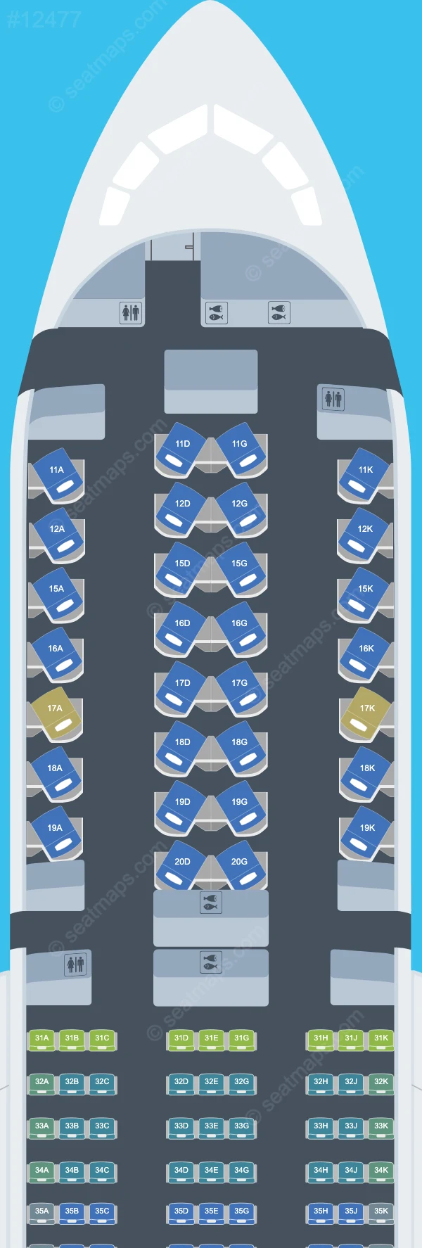 Thai Airways International Boeing 787-9 V.2 seatmap preview