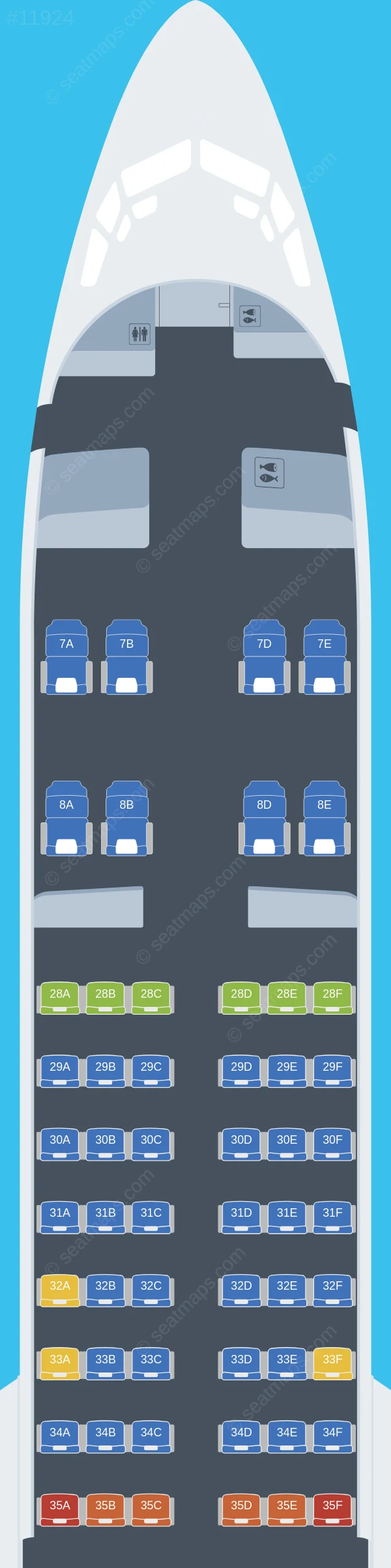 Korean Air Boeing 737 MAX 8 V.2 seatmap preview