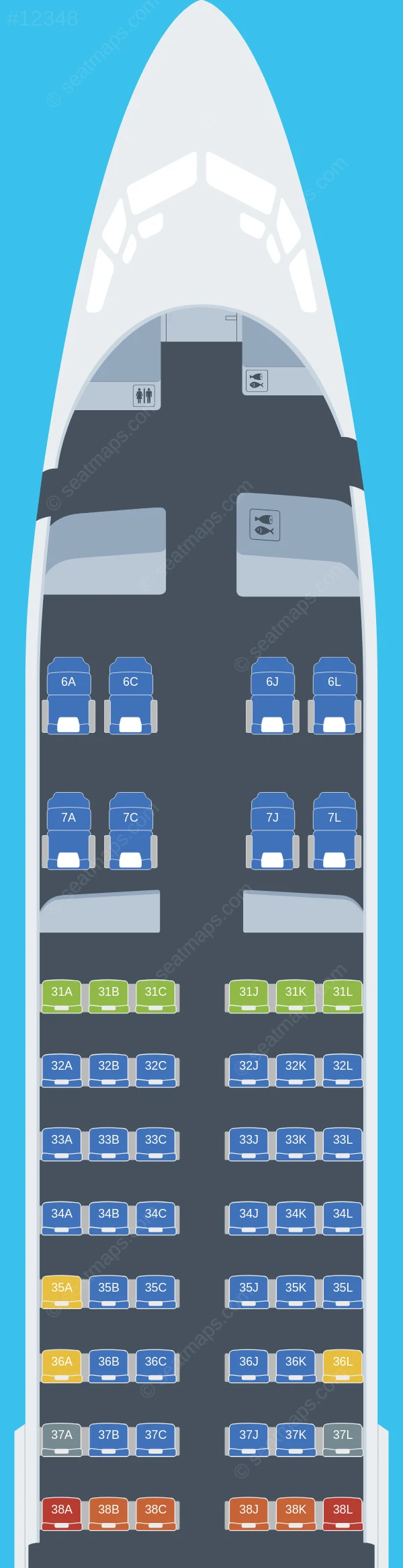 China Eastern Boeing 737-800 V.5 seatmap preview