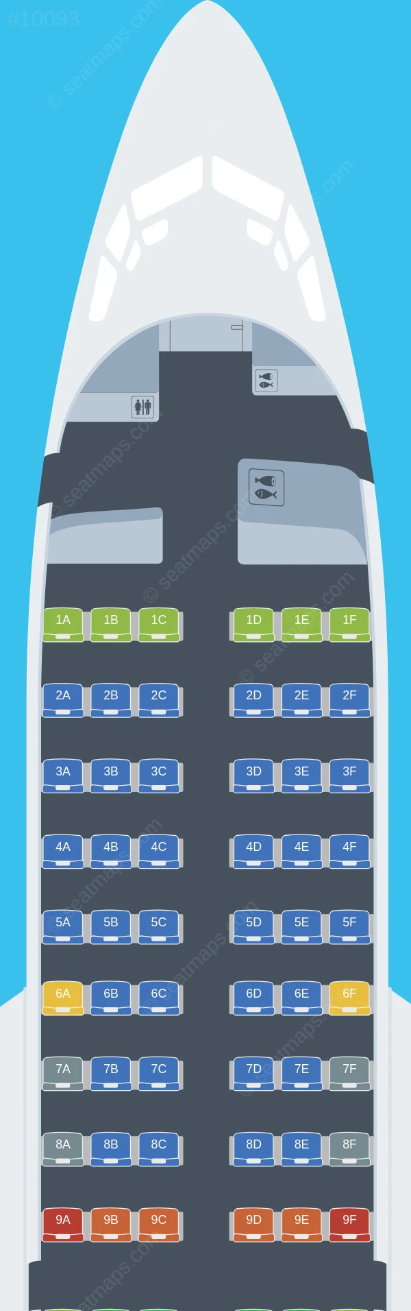 Aeroregional Boeing 737-500 seatmap preview