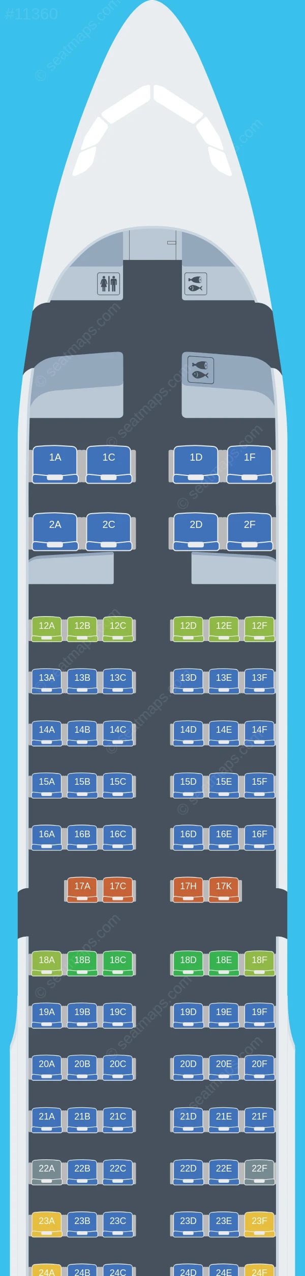 Air Canada Rouge Airbus A321-200 V.2 seatmap preview