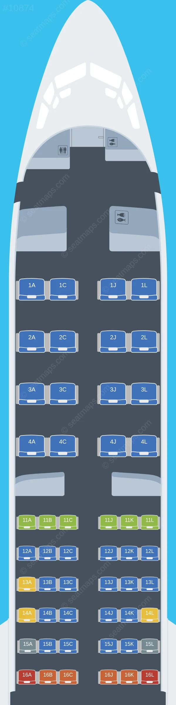 Ethiopian Airlines Boeing 737 MAX 8 V.1 seatmap preview