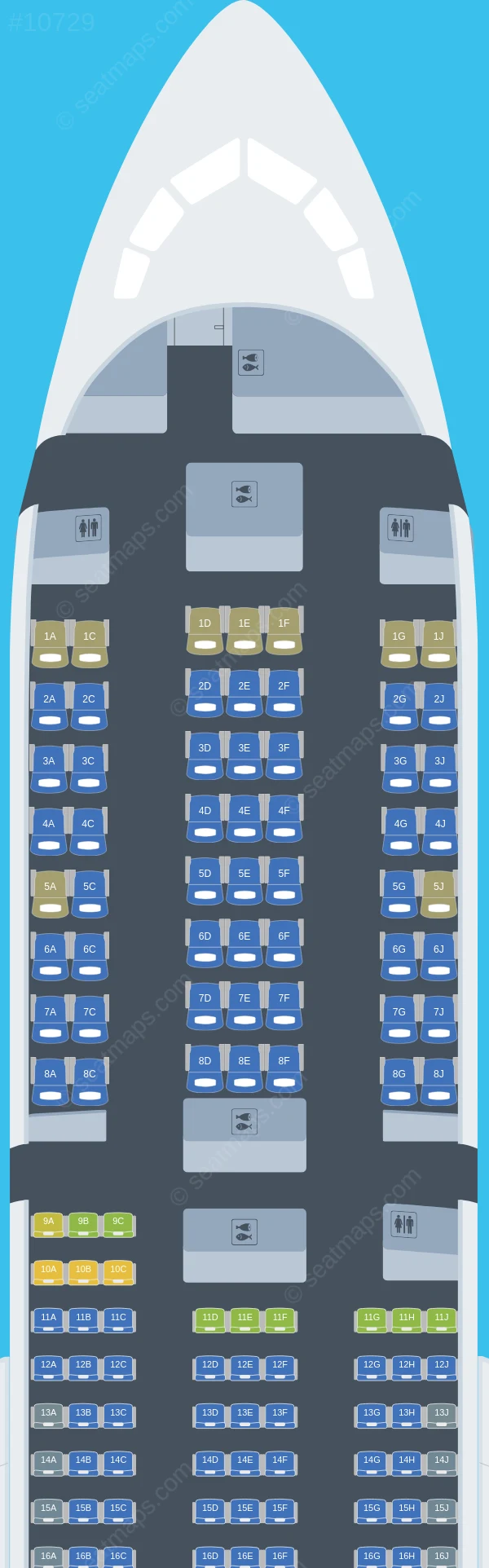 Norse Atlantic Airways Boeing 787-9 V.1 seatmap preview