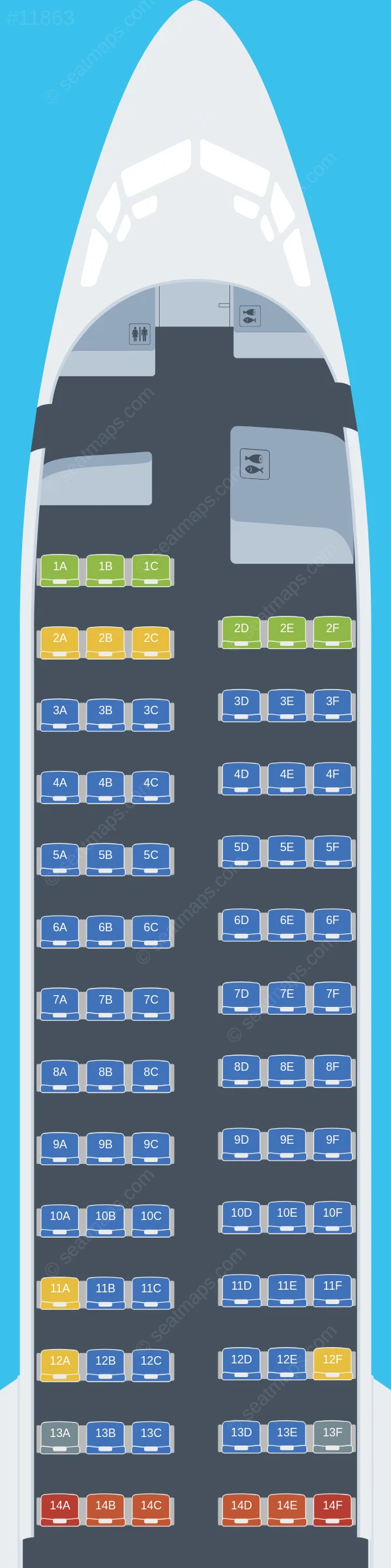 Ascend Airways Boeing 737 MAX 8 seatmap preview