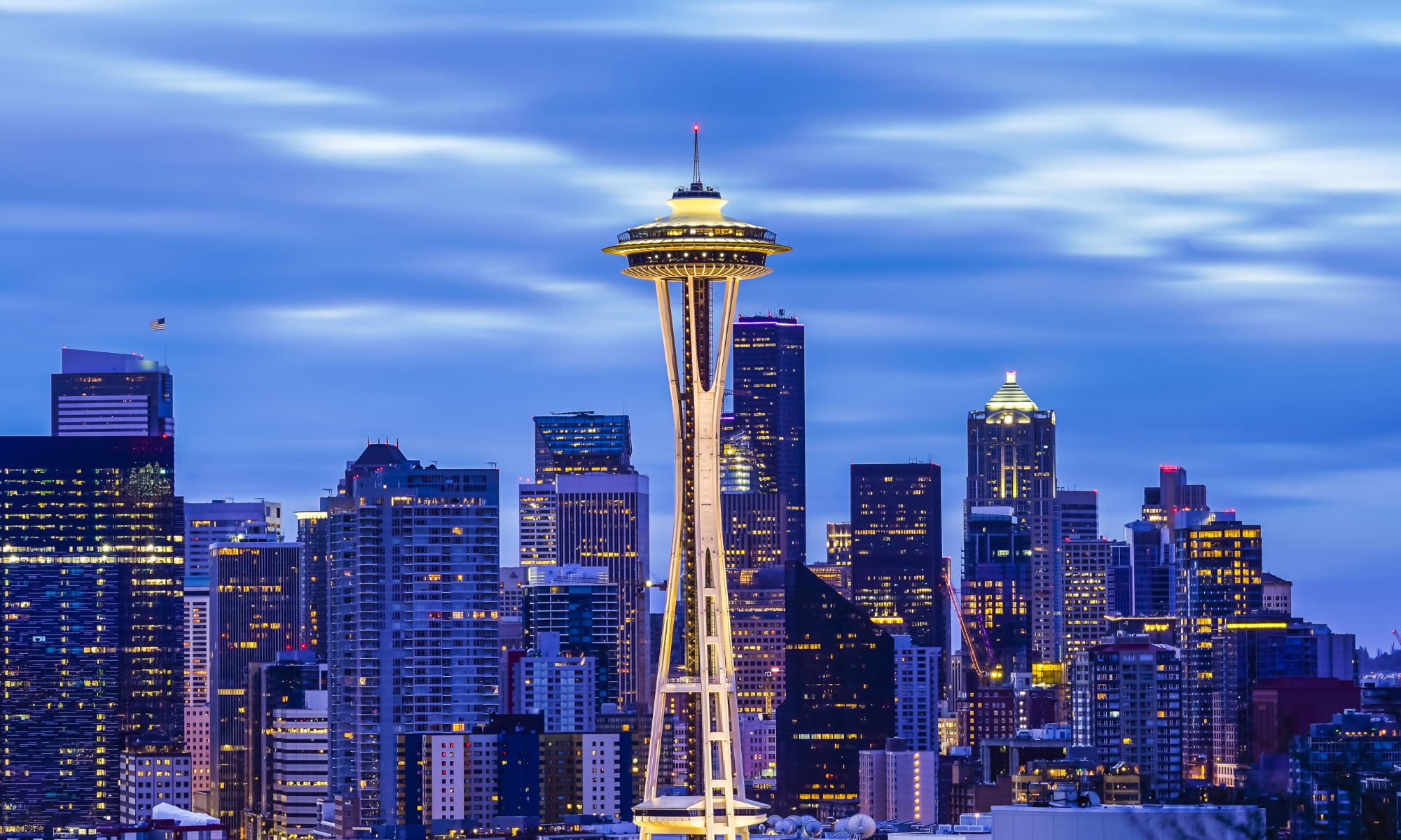 Overcast Seattle Skyline