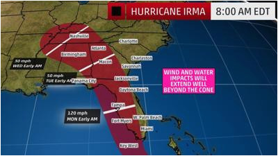 hurricane irma to provide dangerous weather conditions in georgia