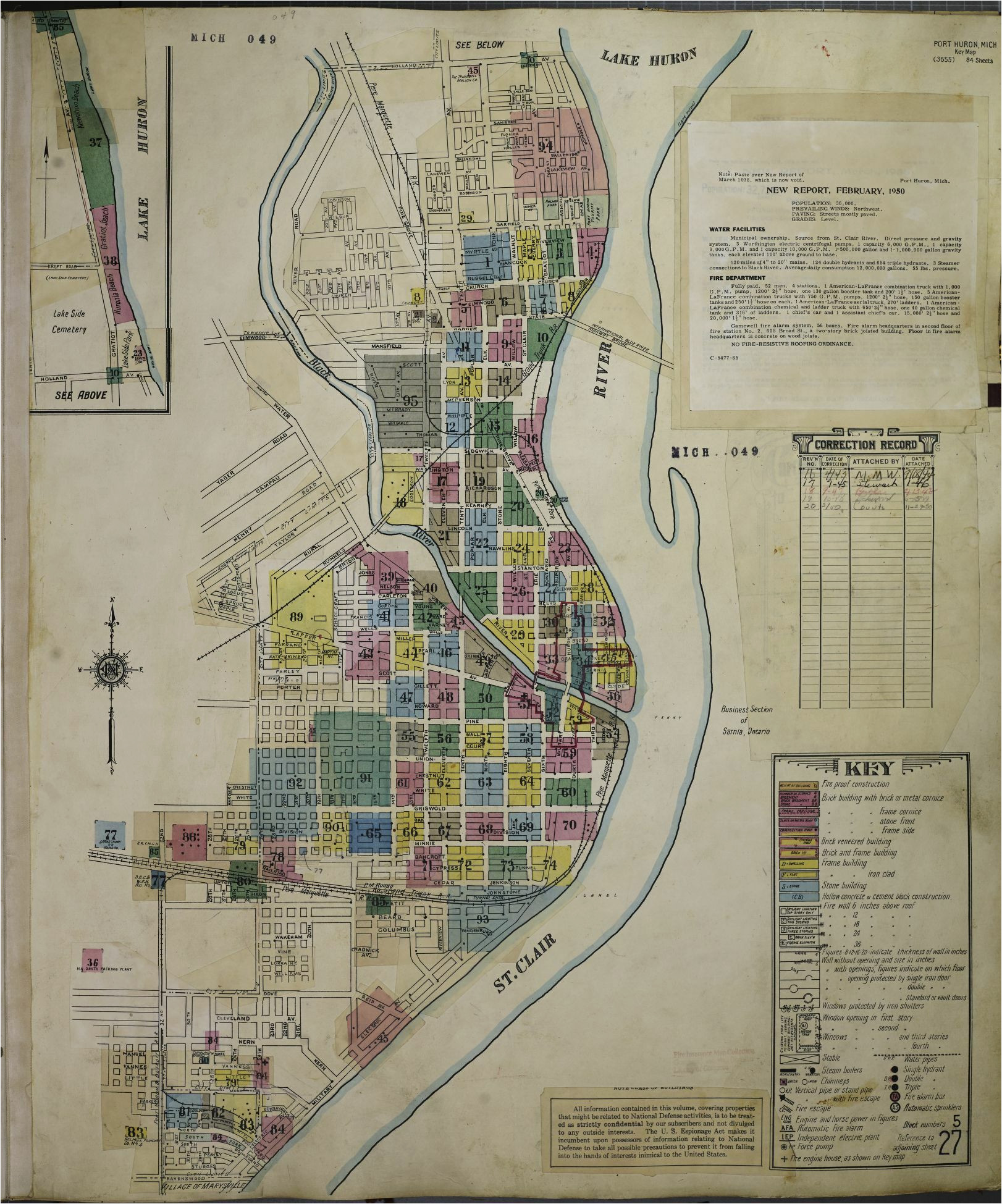 map 1950 1959 michigan library of congress