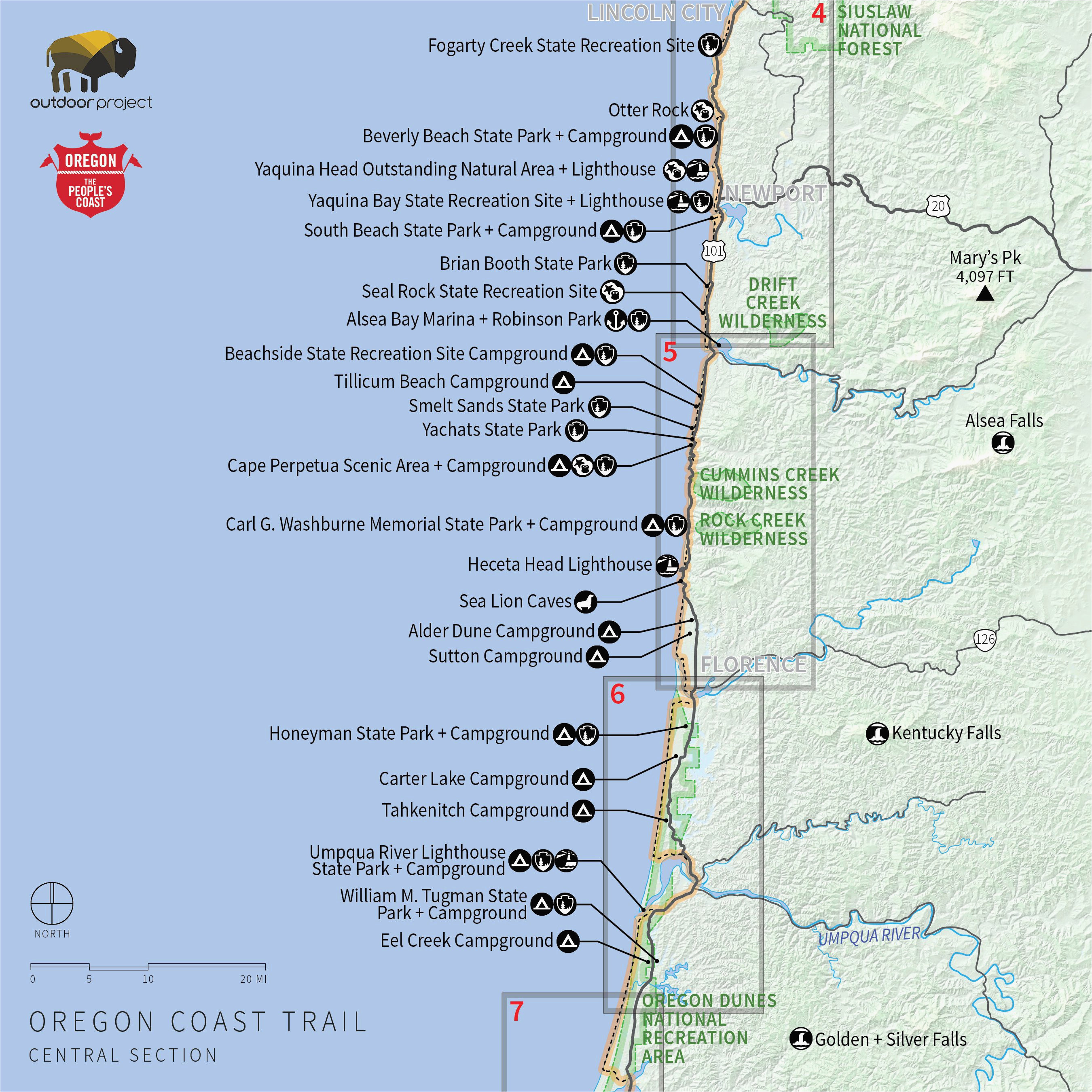 camping oregon coast map secretmuseum