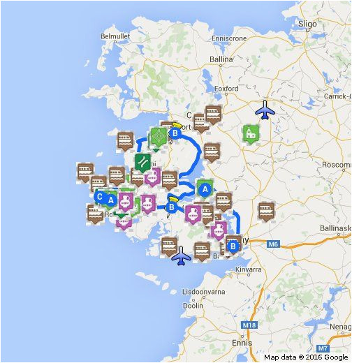 map of connemara sights ireland ireland map connemara