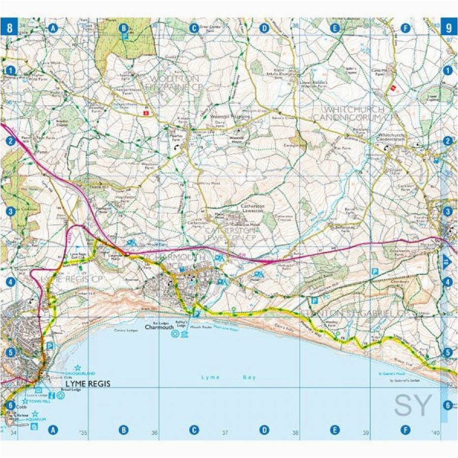 south west coast path dorset a z adventure atlas ordnance survey shop