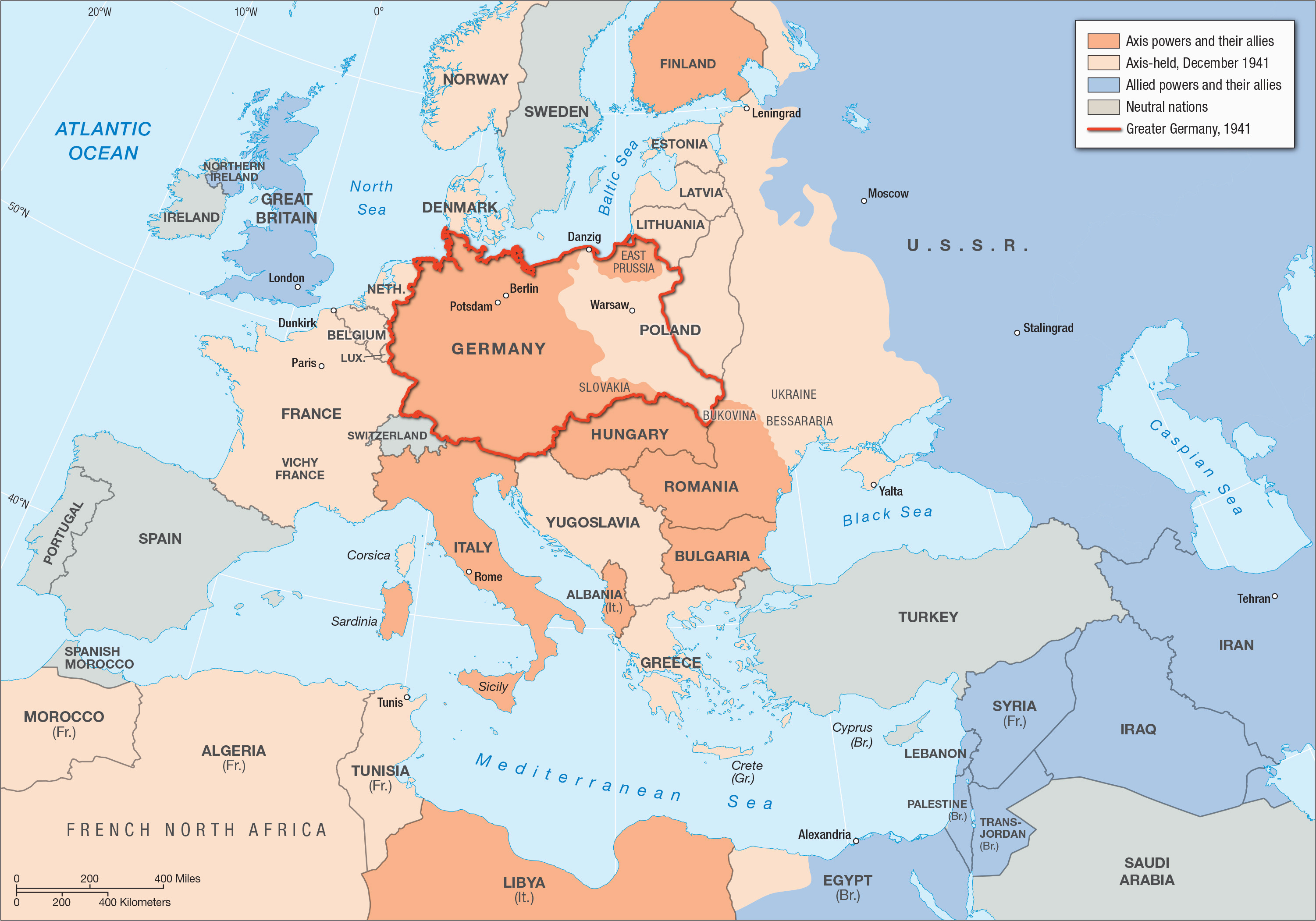 World War 2-europe Map Worksheet