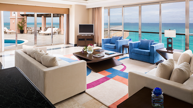 grand fiesta americana coral beach cancun presidential suite living room