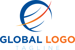 Global blue and orange Logo PNG Vector