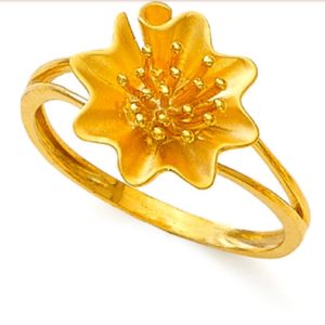 22Kt Yellow Gold Flower Ring