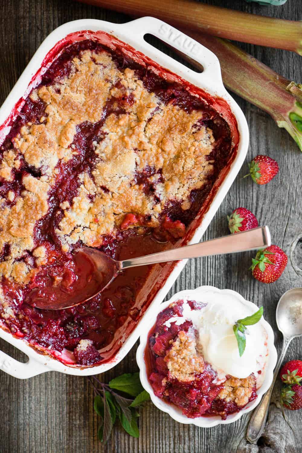 how to make homemade Strawberry Rhubarb Cobbler