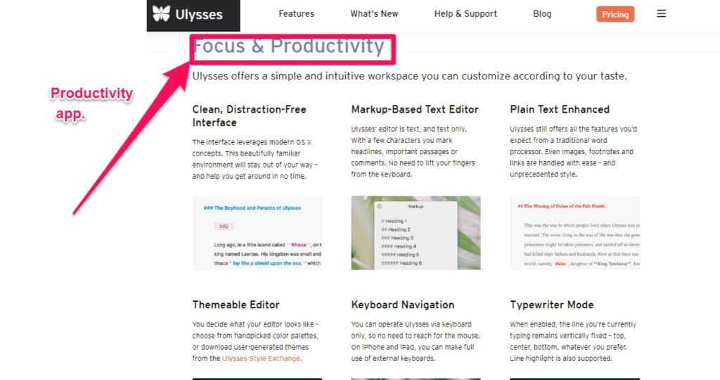 Ulysses Book Writing Software Focus And Productivity Page