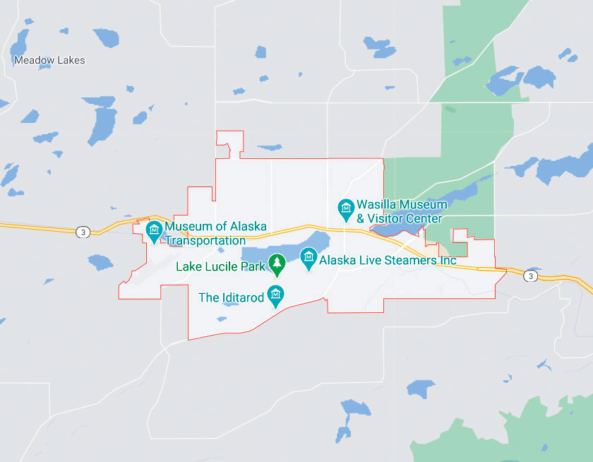 Map of Wasilla Alaska