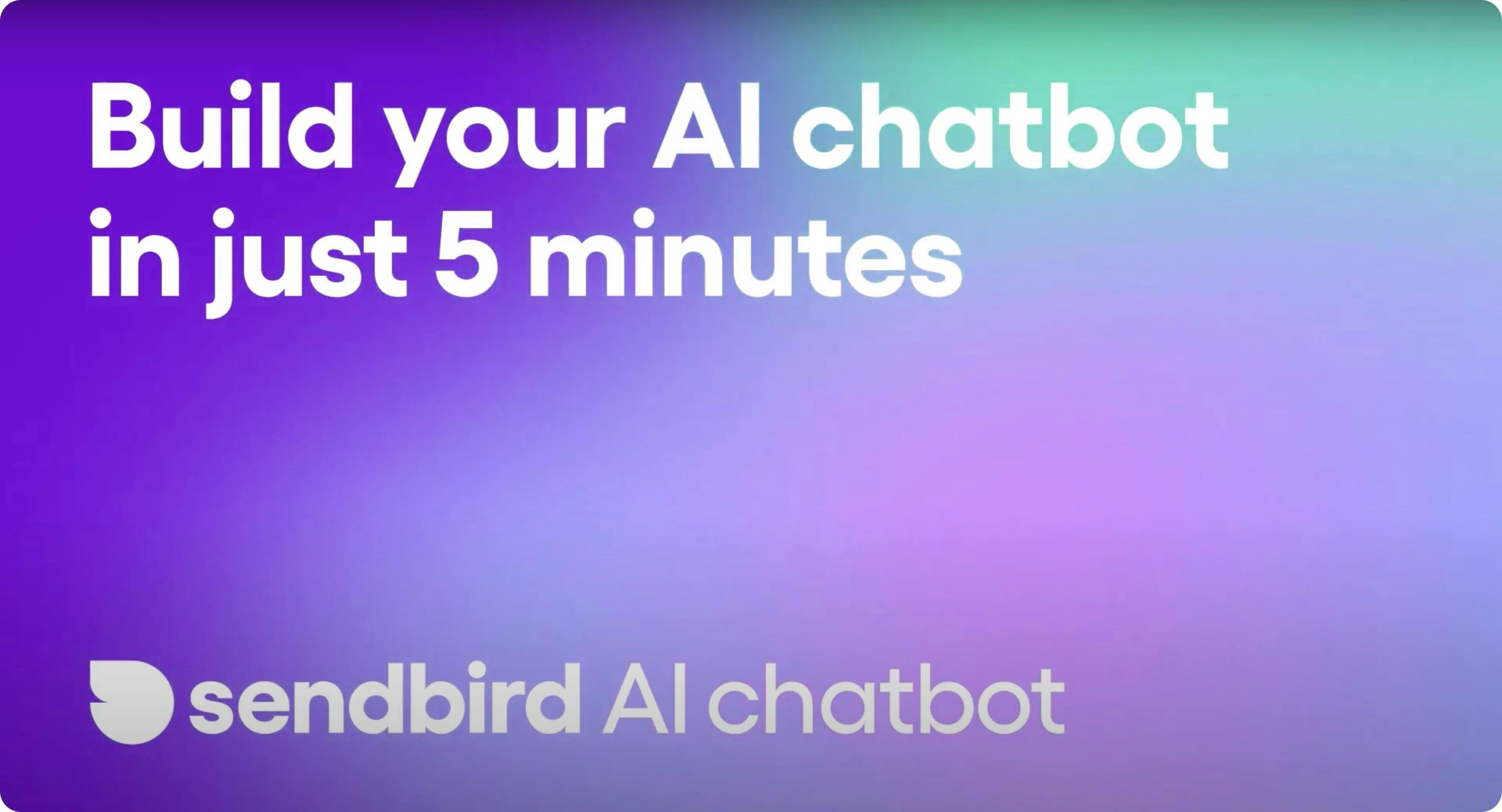 You Tube video cover Build your AI chatbot in just 5 minutes