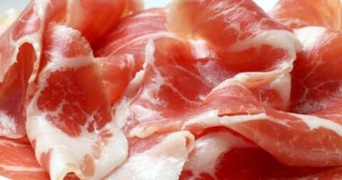 Slices of prosciutto