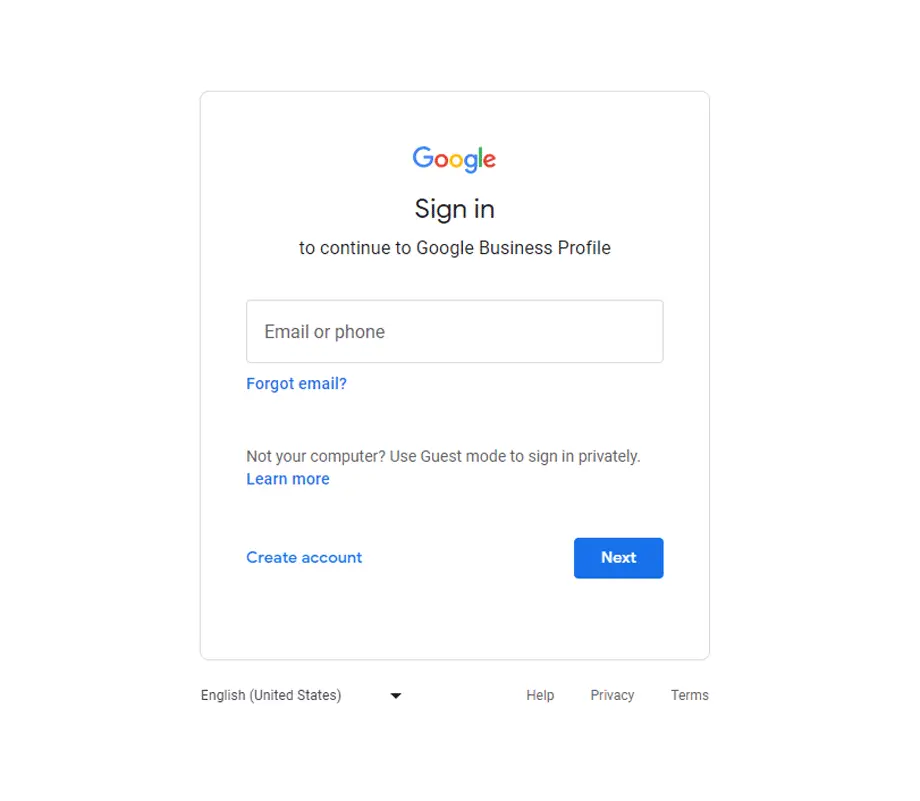 Step 4: Sign in to register Google Maps screen