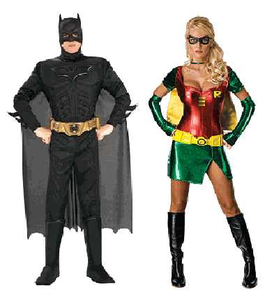 Batman & Robin Superhero Couples Costumes - Find Costume