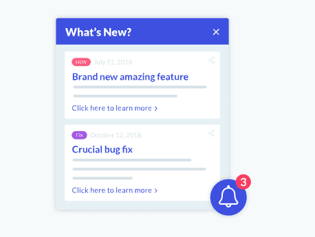 Example of a news feed widget