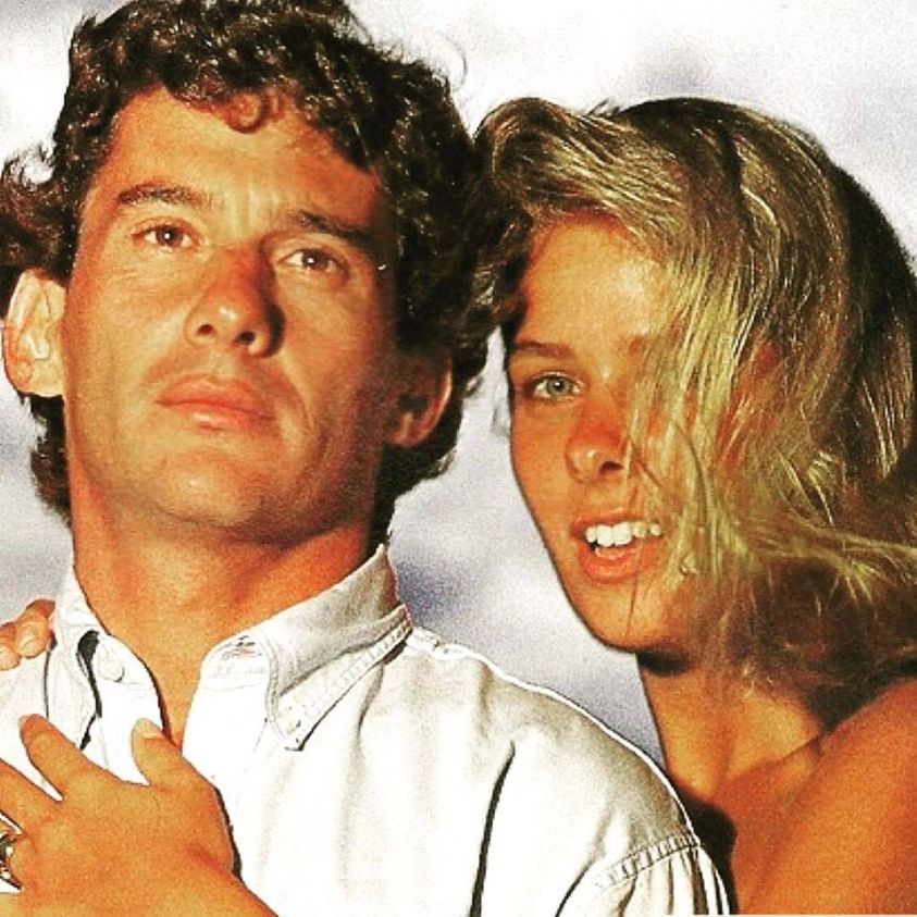 Ayrton with Adriane Galisteu.