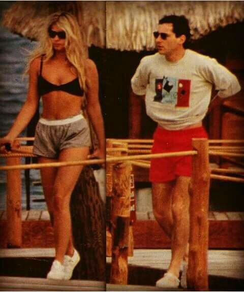 Ayrton Senna and Adriane Galisteu in Bora Bora.