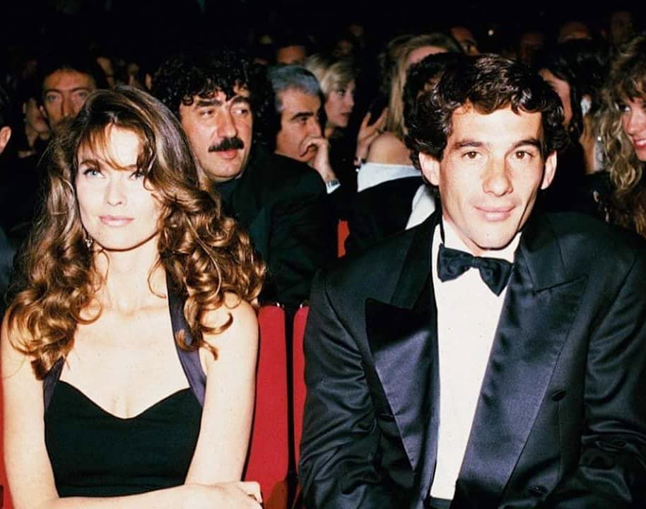 Ayrton Senna and Carol Alt.