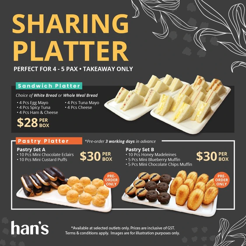 hans singapore menu sharing platter