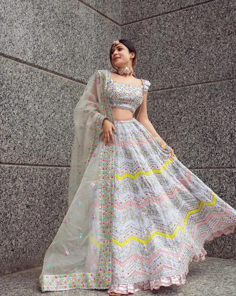 35+ Unique Mirror Work Lehenga Designs For Brides-To-Be