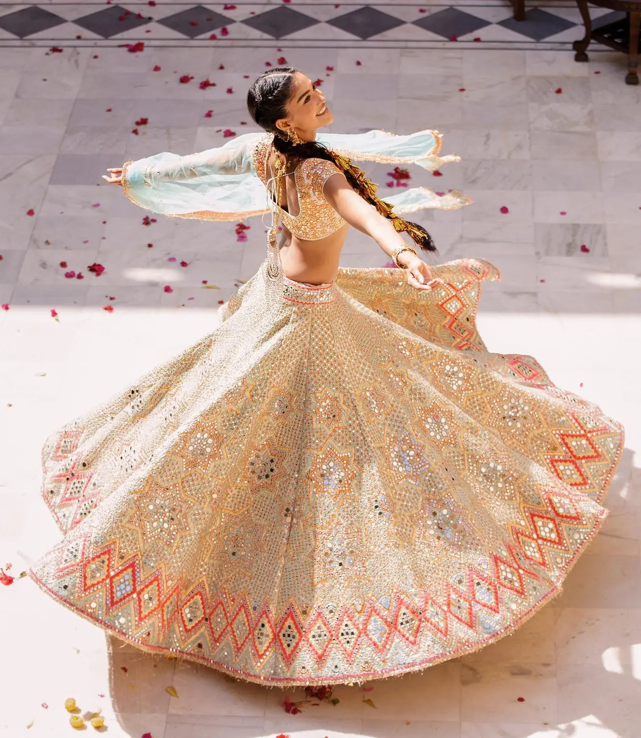 35+ Unique Mirror Work Lehenga Designs For Brides-To-Be