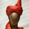 Orange Turban Classic Off White Wedding Turban