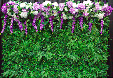 Greenery Wall with Lilacs