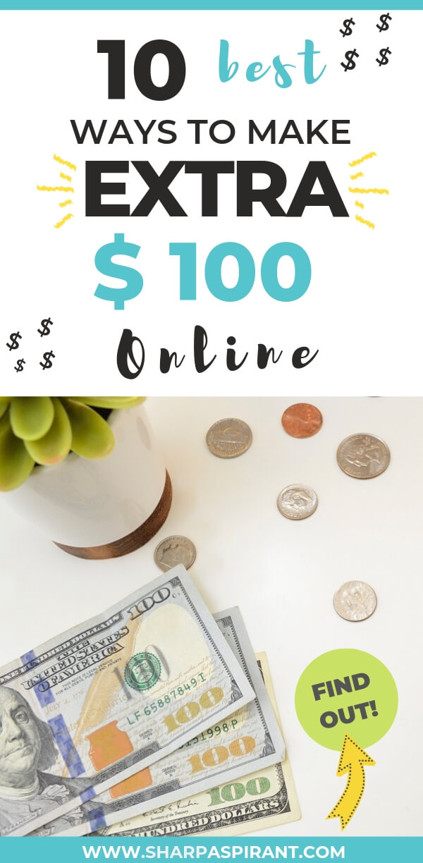 These are the best ways to earn extra money from home online! I'm so glad I learned these ideas so I could have the opportunity to make money from home! Definitely pinning for later! www.sharpaspirant.com #workfromhome #makemoneyonline #makemoneyfromhome #extramoney #extraincome #extracash #sidehustle #sidehustle101 #sidehustleideas