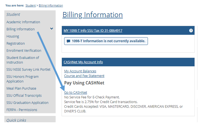 graphic that describes cashnet location