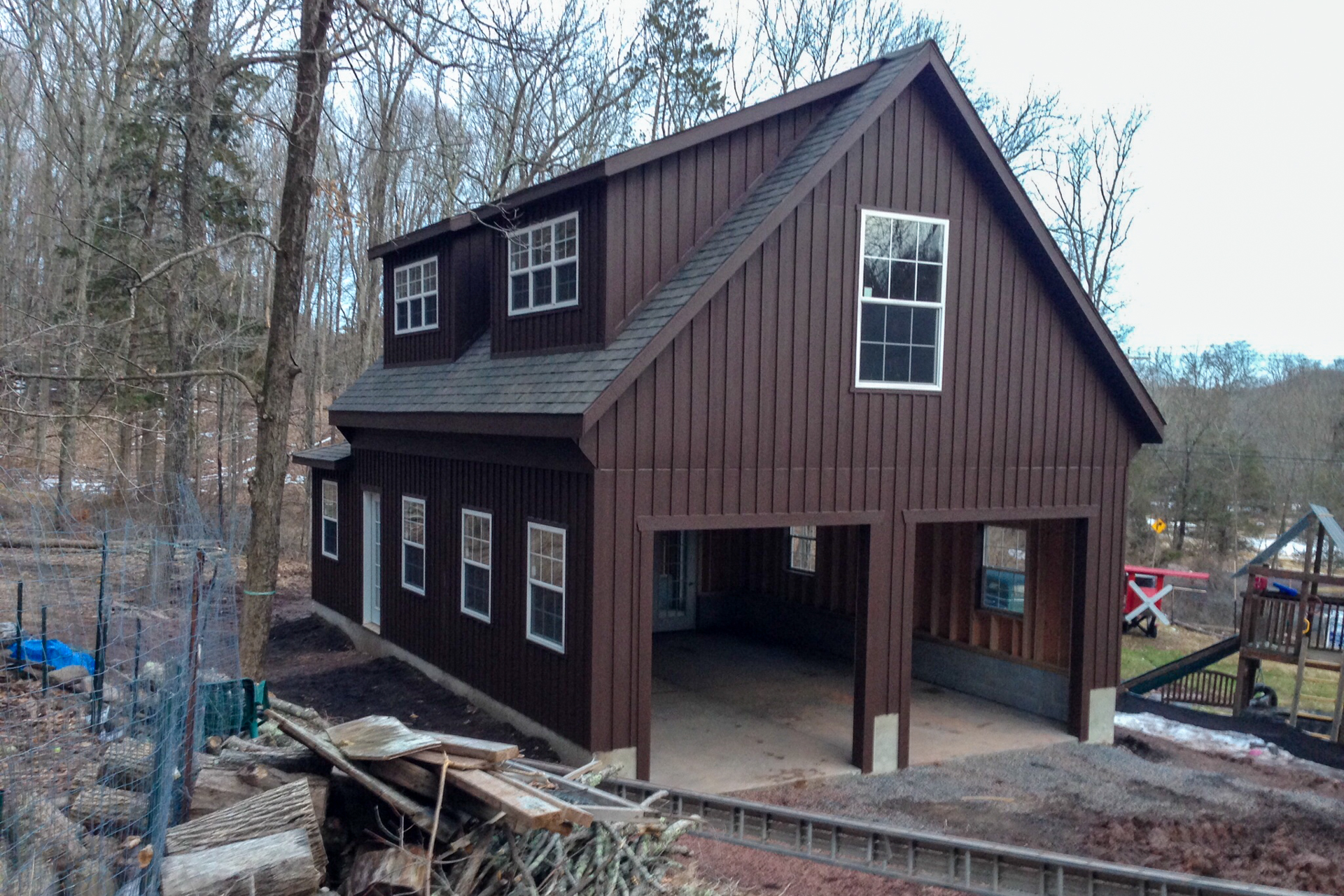 Board And Batten Vinyl Siding Garage