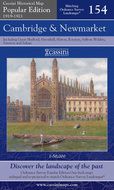 Old Folded Sheet Map of Cambridge & Newmarket, 1919
