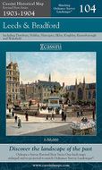 Old Folded Sheet Map of Leeds & Bradford, 1903