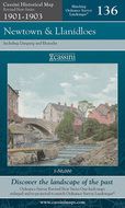 Old Folded Sheet Map of Newtown & Llanidloes, 1901