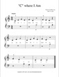 Thumbnail of First Page of C where I Am sheet music by Kids (Lvl 1)