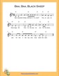 Thumbnail of First Page of Baa Baa Black Sheep (D Major) (Easy) sheet music by Nursery Rhyme